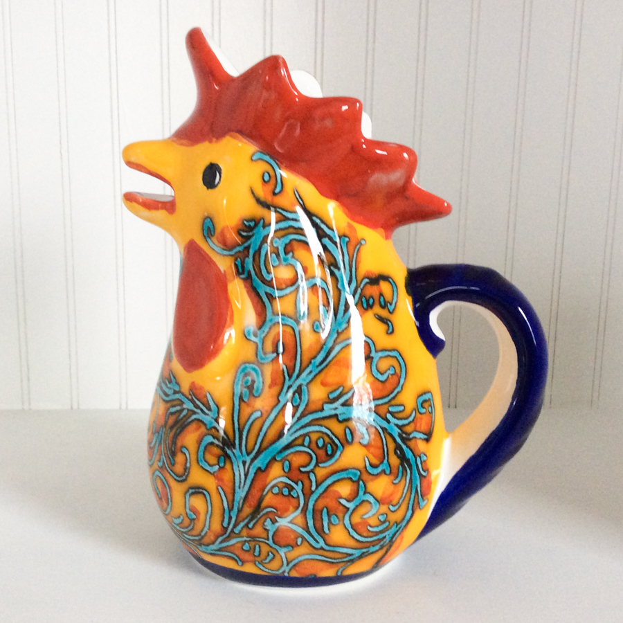 Stoneware Chicken Mini Pitcher